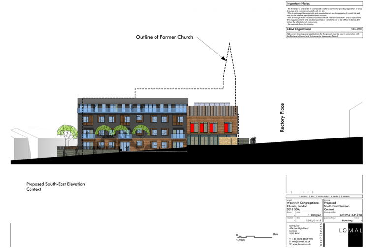 Woolwich Congregational Church, London – Planning