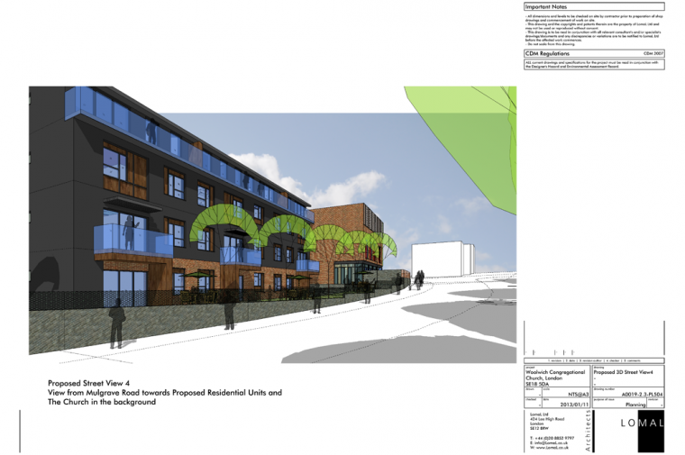 Woolwich Congregational Church, London – Planning