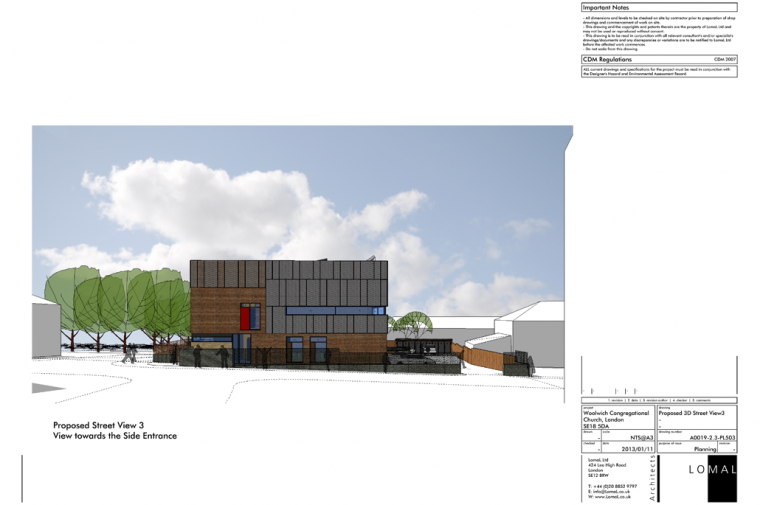 Woolwich Congregational Church, London – Planning