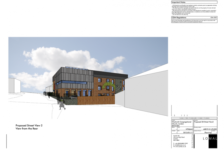 Woolwich Congregational Church, London – Planning