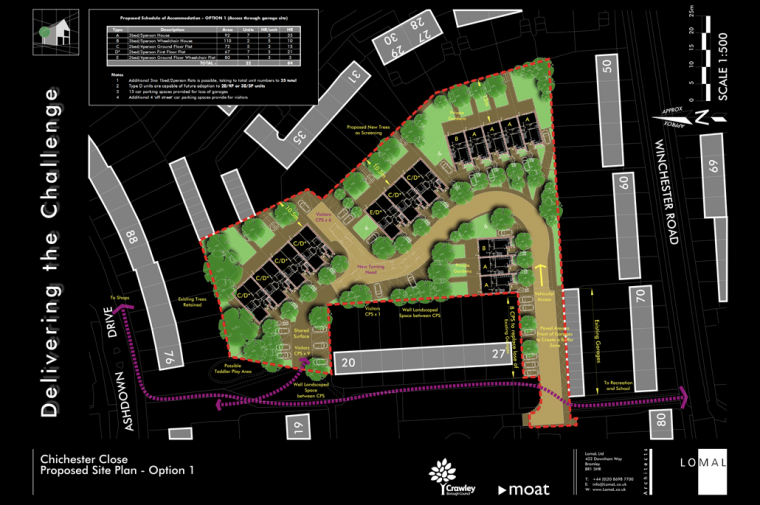 Chichester Close, Crawley – Competition