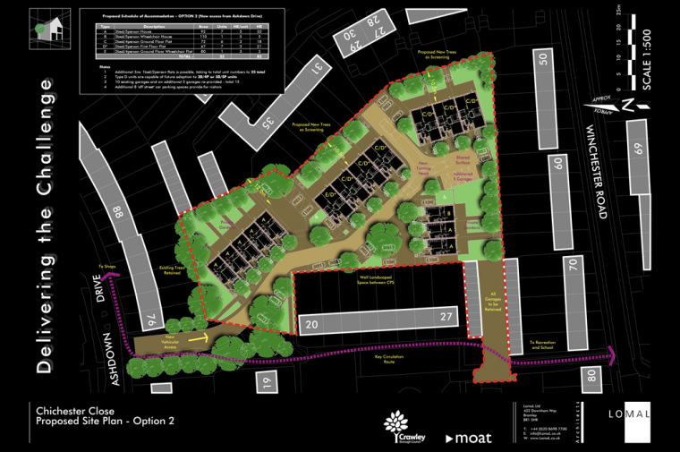 Chichester Close, Crawley – Competition