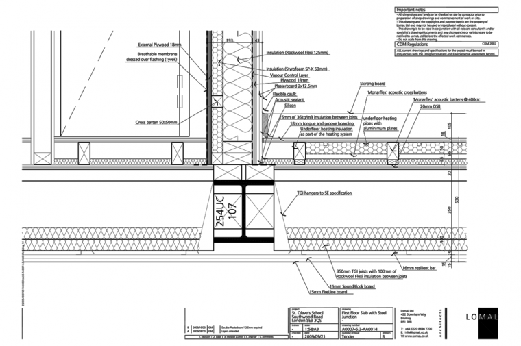 St Olave’s Prep School, London – Construction